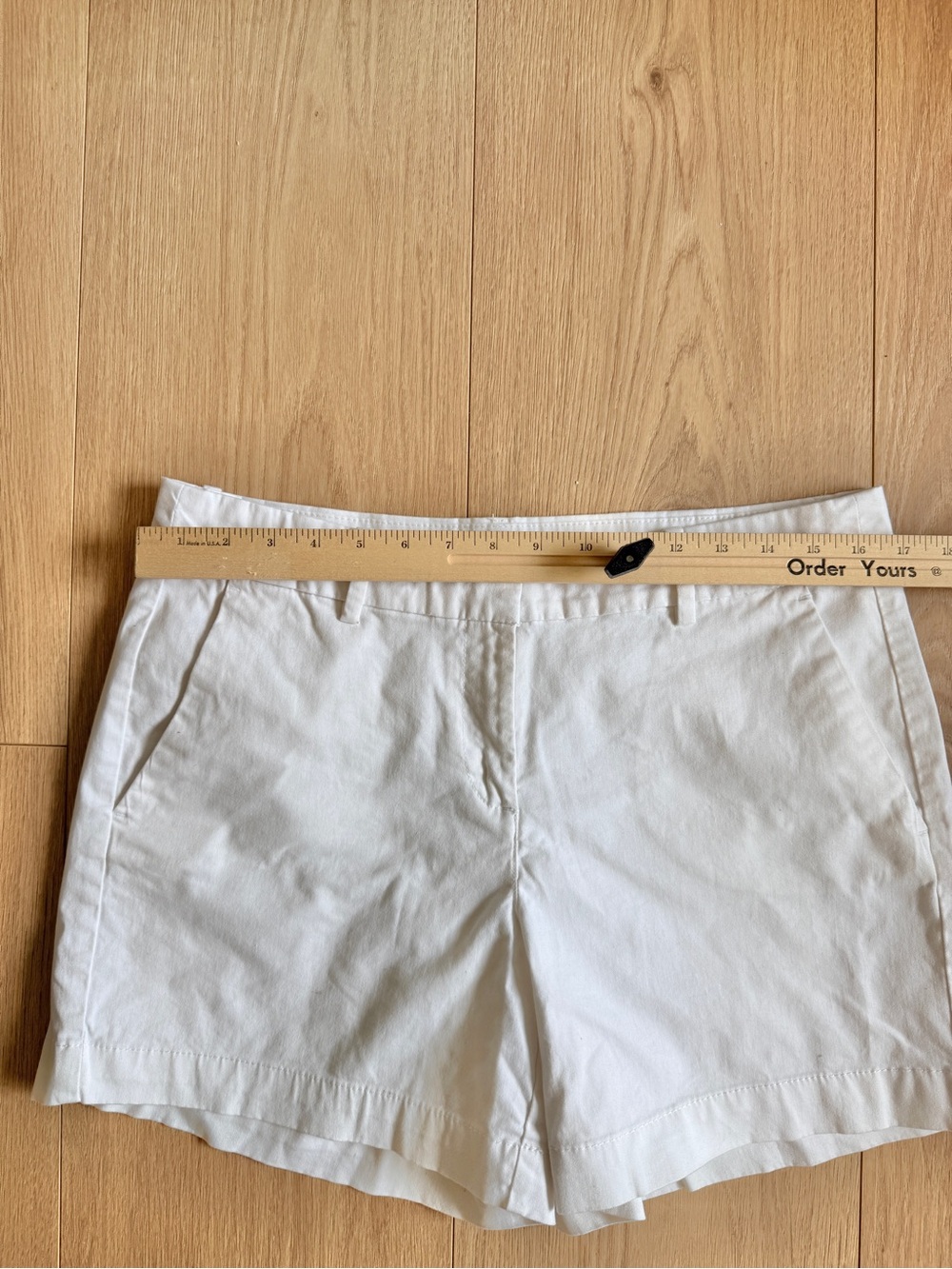 Nautica Women's White Cotton Blend 5” Shorts Pockets Size 8 Summer Vacation - Picture 5 of 7